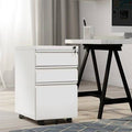 White 3-Drawer Mobile Vertical Filing Cabinet F901