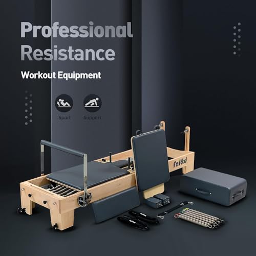 Pilates Reformer Machine with Reformer Box and Padded Jump Board A6857