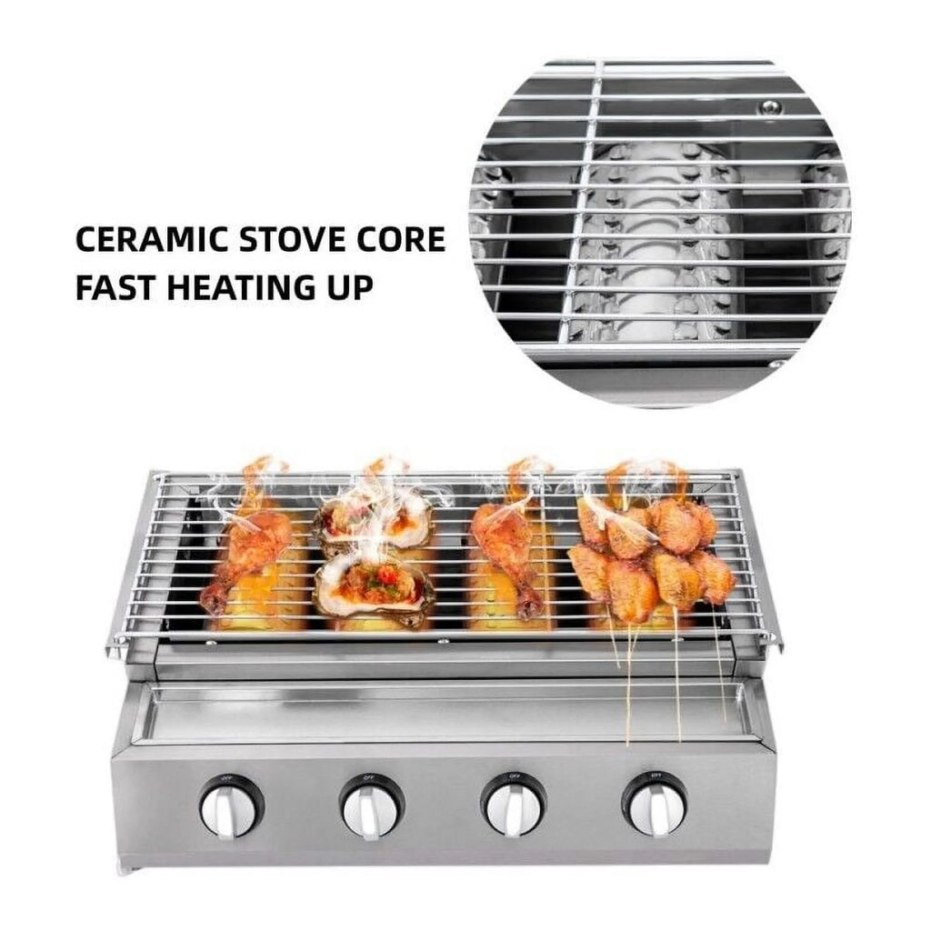 Stainless Steel 4 Burners Gas BBQ Grill P866127