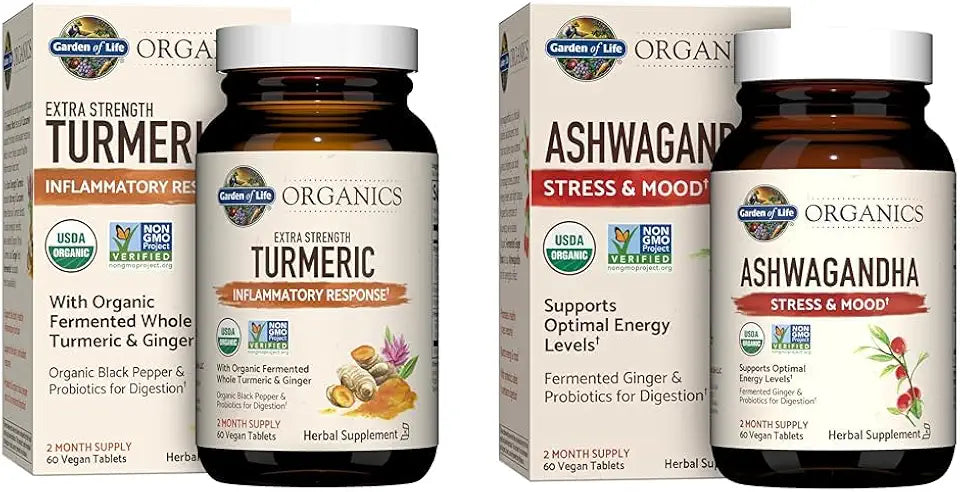 100mg Curcumin Turmeric 60 Tablets and Ashwagandha 60 Tablets J15130
