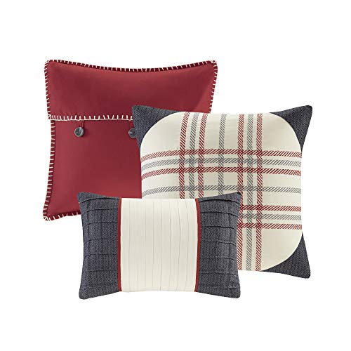 Red King 7 Piece Down Alternative Comforter Set Q4671