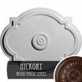 21 1/4 inchw x 17 3/8 inchh x 1 inchp Hand-Painted Hickory Ceiling Medallion Y7934
