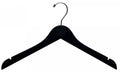 Black Velvet Wood Top Hangers, Box of 100, 17 inch Z408