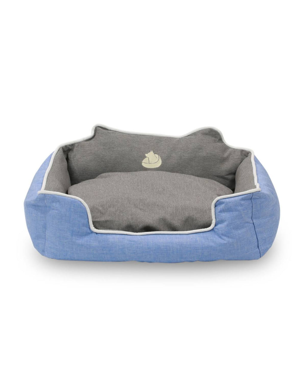 Blue Large Rectangle Bolster Cat Dog Bed K388