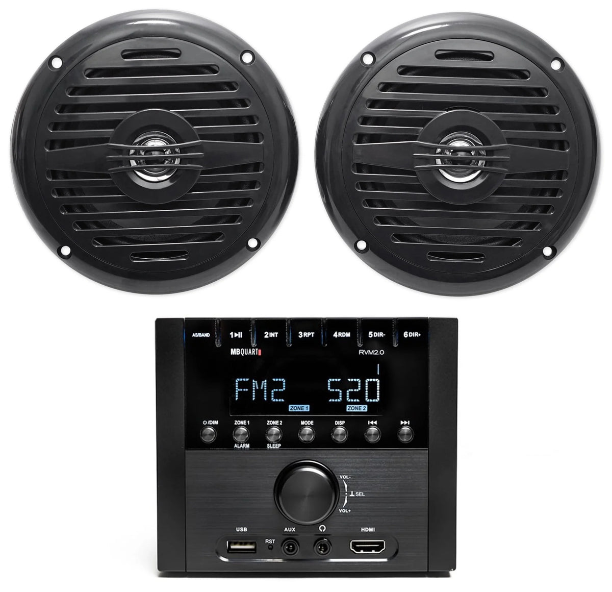 Bluetooth RV Receiver Stereo with 5.25 Speakers Y653767