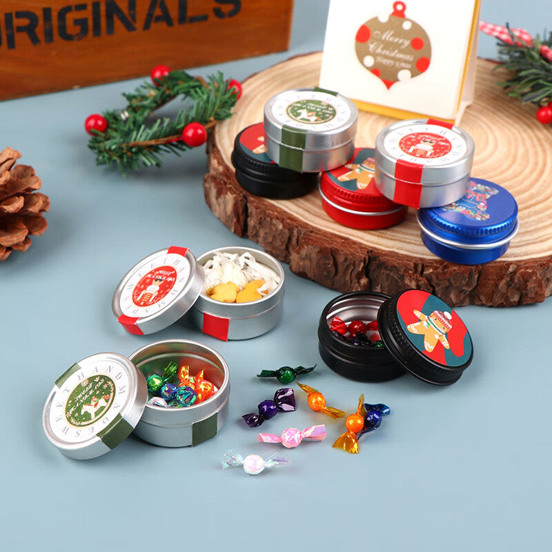 1:12 Dollhouse Miniature Christmas Cookies Tin Box Decor Toy Z305708
