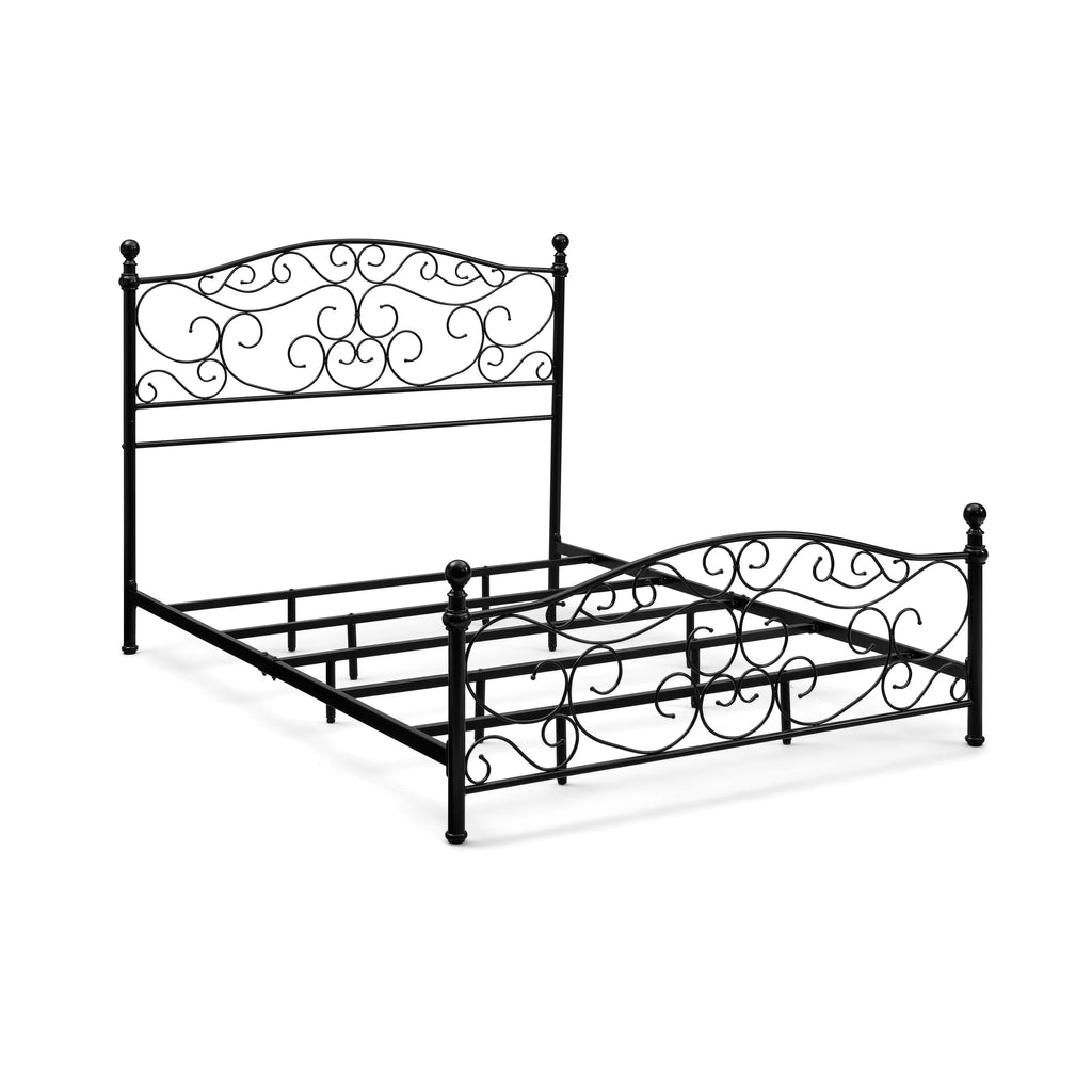Black King Metal Bed-In-A-Box K63620