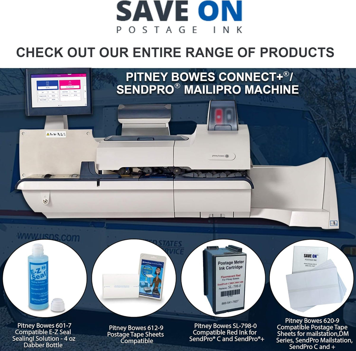 Red Ink Cartridge for Postage Meter R705576