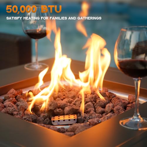 Black 28 inch Propane Fire Pit Table G188580