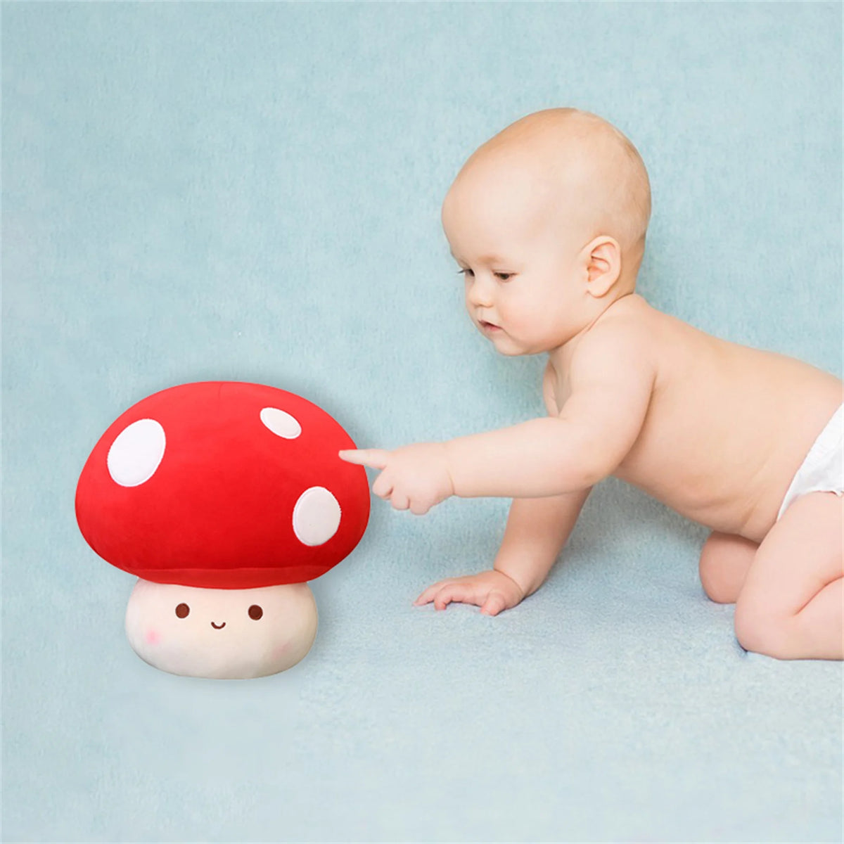 Mushroom Plush Toy 12inch Stuffed Mushroom Doll Soft Mushroom Pillow A2940