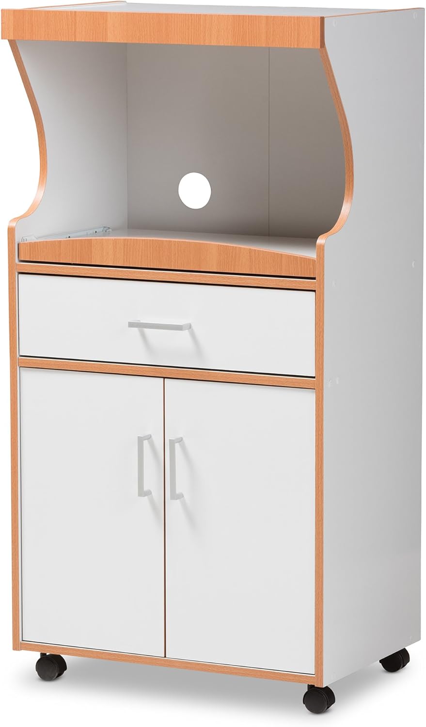 Beech Brown and White Kitchen Cabinet Z388903