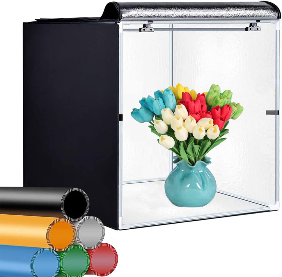 Portable Foldable 32 x 32 Inch Photo Studio Light Box with 3 Color Backdrops J6642