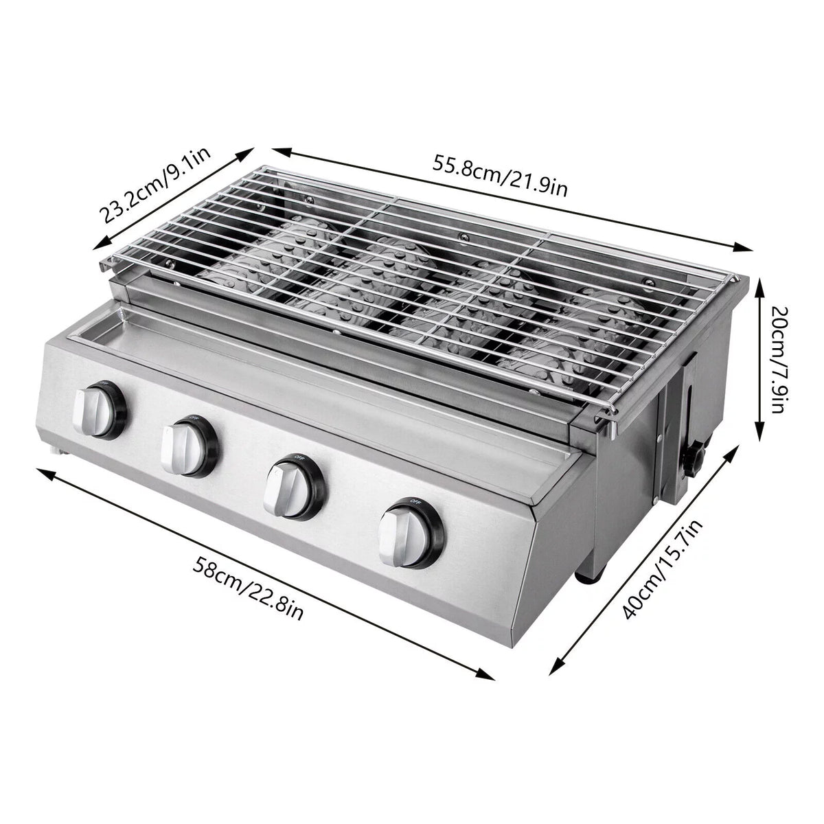 Stainless Steel 4 Burners Gas BBQ Grill P866127
