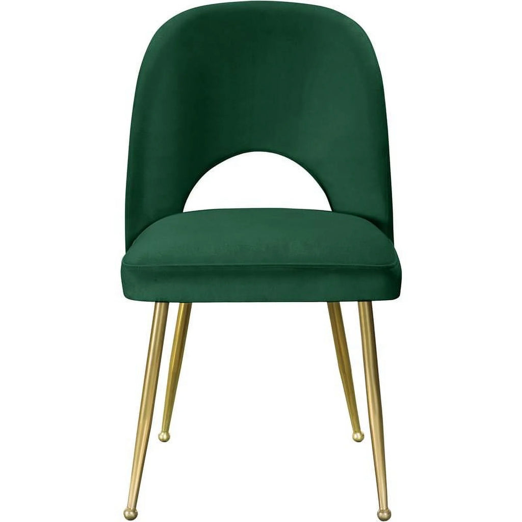 Green Velvet Dining Chair Set of 2 G912