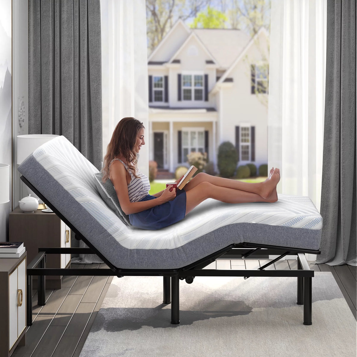 8 Twin XL Cooling Adjustable Memory Foam Mattress K659024