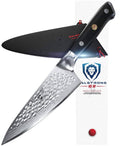 6 inch Hammered Finish Chef's Knife with Guard Sheath D920