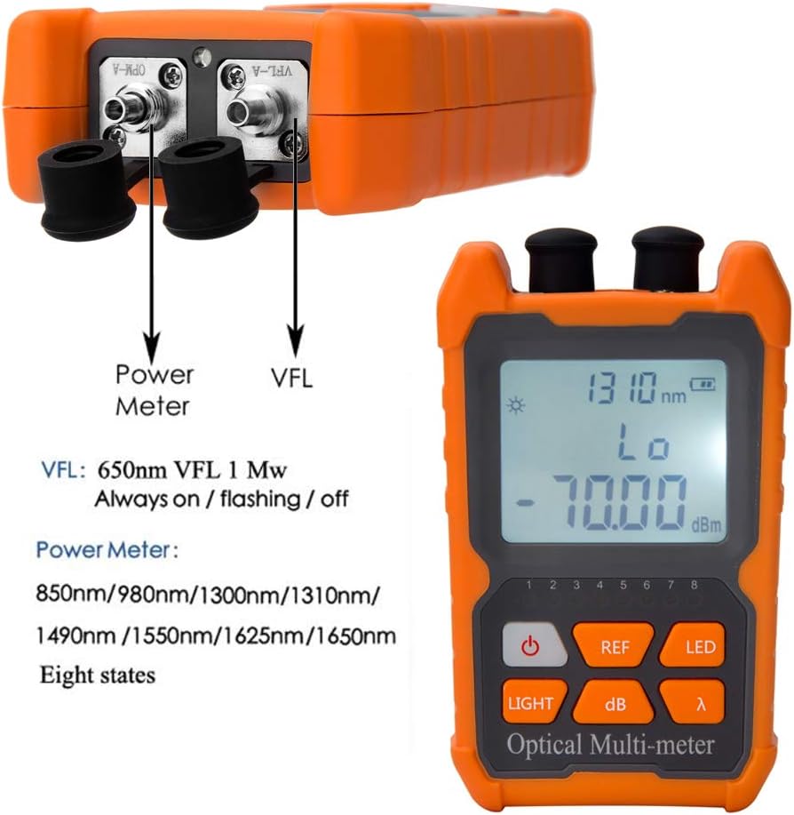 Mini Optical Fiber Power Meter Fiber Tester with Visual Fault Locator I984
