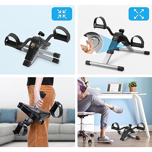 Folding Pedal Exerciser Under Desk Bike Pedal Exerciser with LCD Monitor G9541