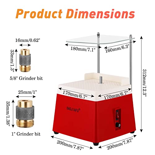 Portable 65W Glass Grinder with Grinding Bit B240489