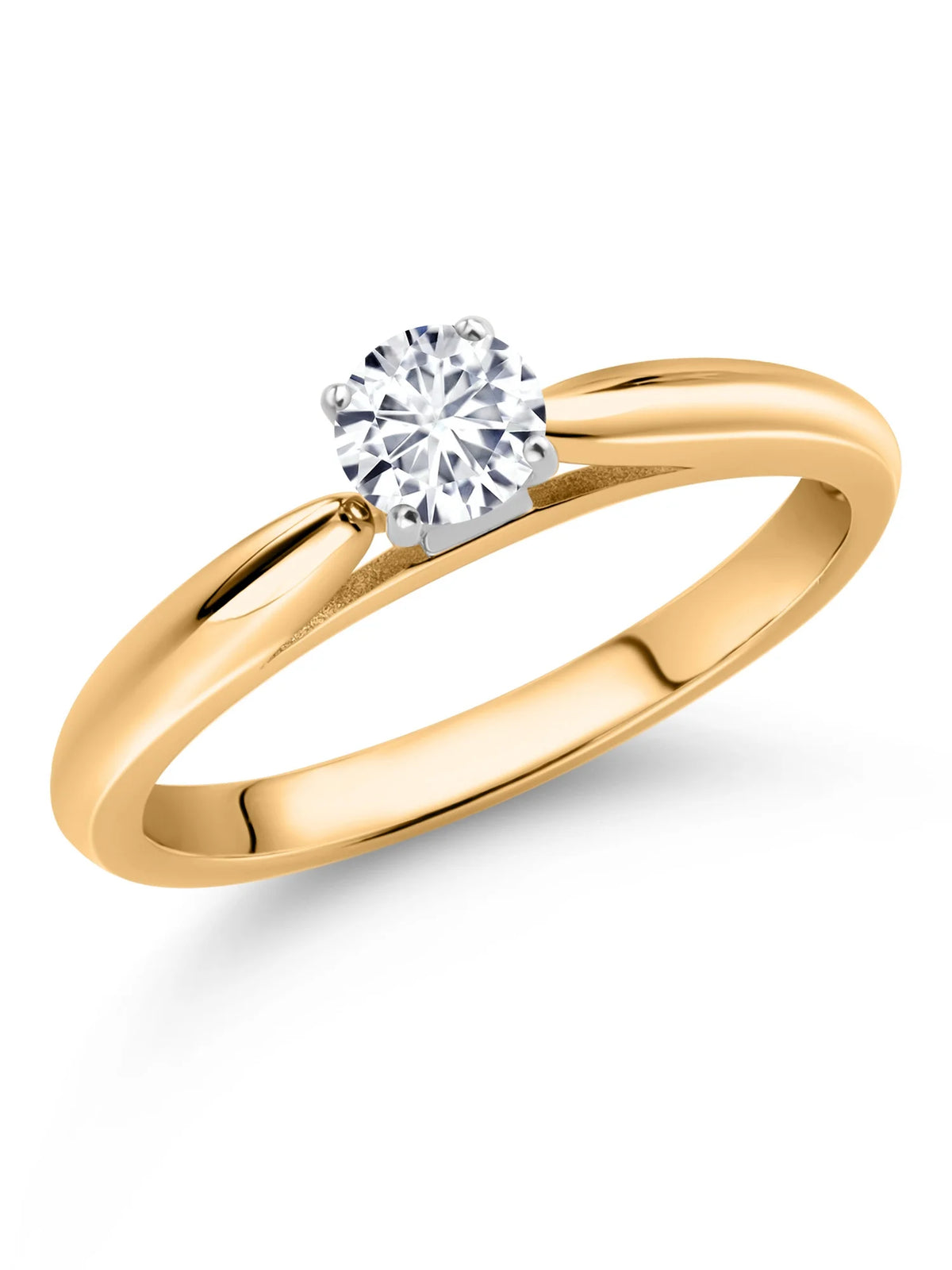 10K Yellow Gold Lab Grown Diamond Solitaire Engagement Ring O782