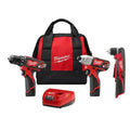 12V Cordless Drill Driver/Impact Combo Kit with Right Angle Drill A597340