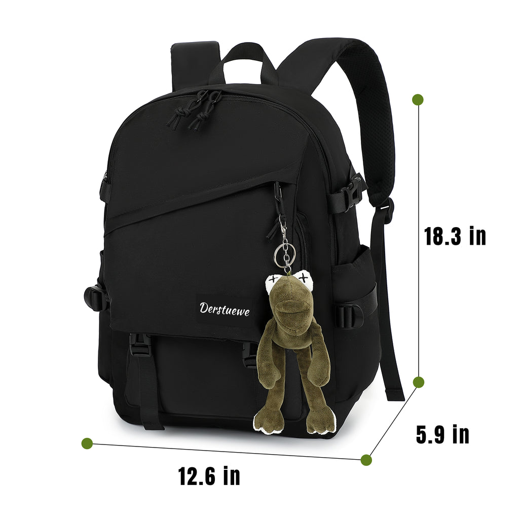 Black Lightweight Laptop Backpack Z178