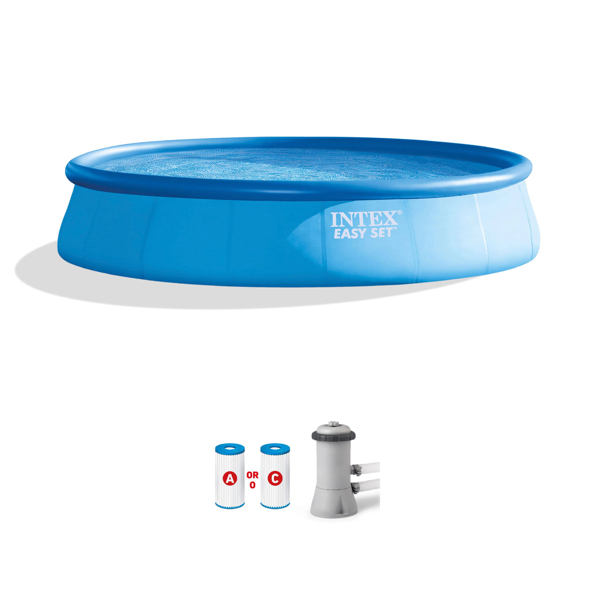 12ft x 30in Inflatable Swimming Pool with Filter Pump V916