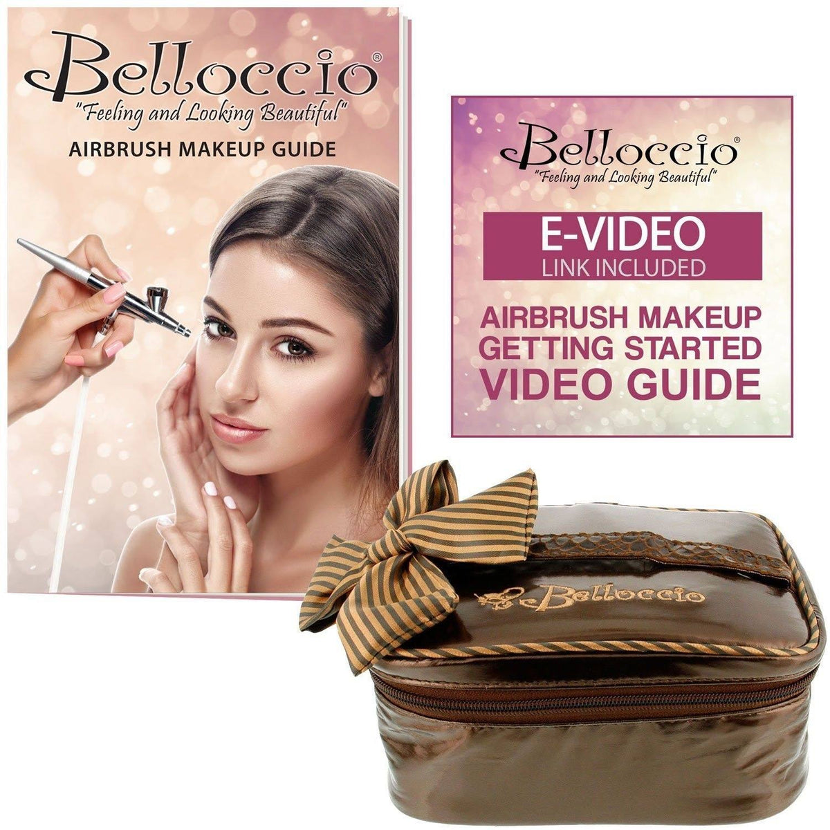 Professional Beauty Airbrush Cosmetic Makeup System with 4 Fair Shades Foundation in 1/4 Ounce Bottles J894