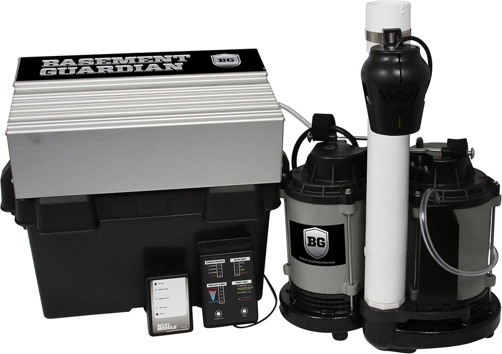 1/2 HP Sump Pump with Vertical Float Switch and 12 Volt Battery Back Up B5149