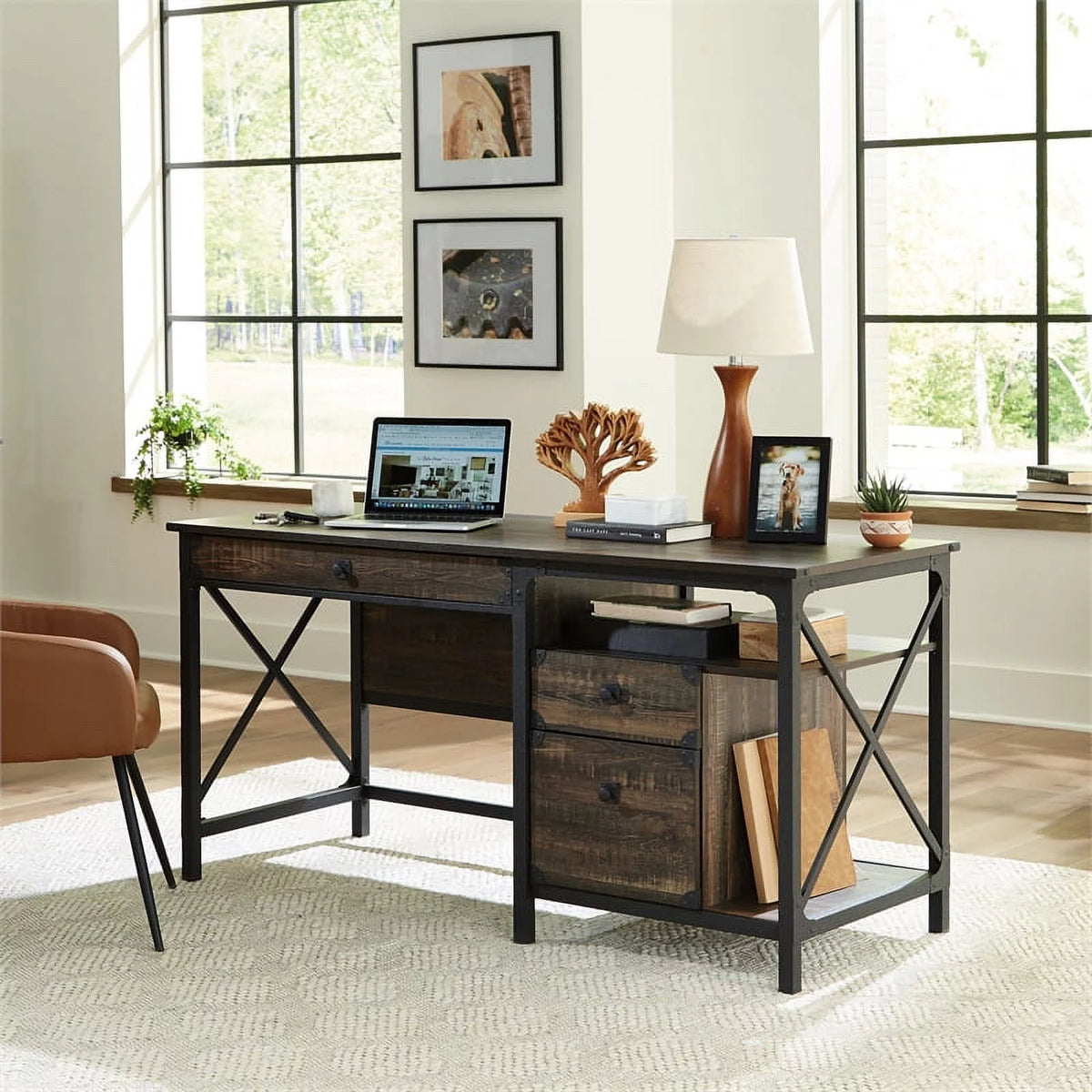 Computer Desk & Computer Hutch H69064