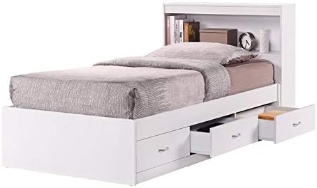 Twin Size Captain Storage Bed in White R612183