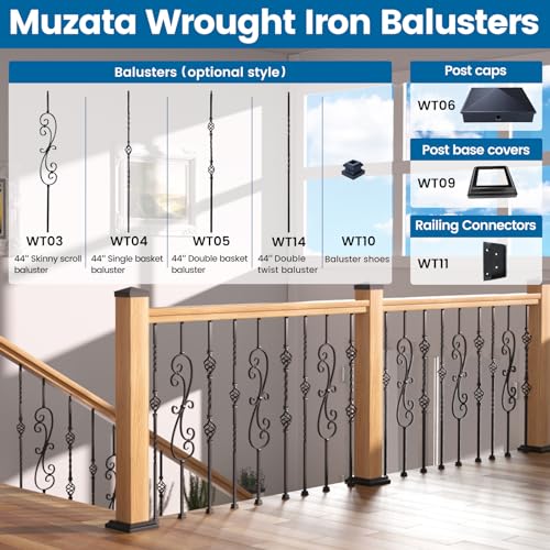 50 Pack 26" Aluminum Deck Balusters Round Black 3/4" Diameter Hollow H326595