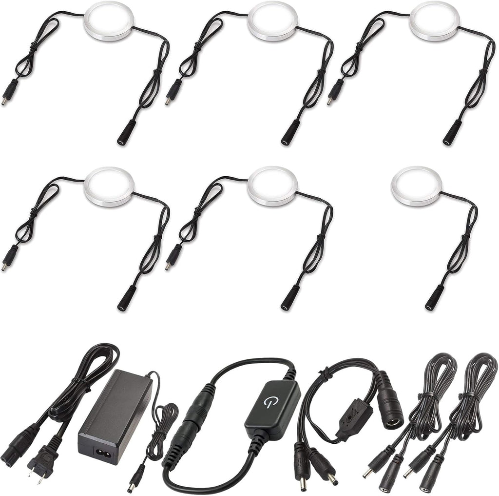 Under Cabinet LED Lighting Kit, Touch Dimmable, 12 Lights, Warm White H658