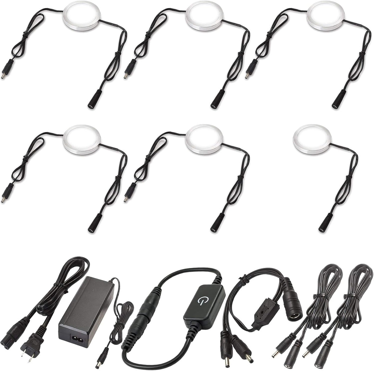 Under Cabinet LED Lighting Kit, Touch Dimmable, 12 Lights, Warm White H658