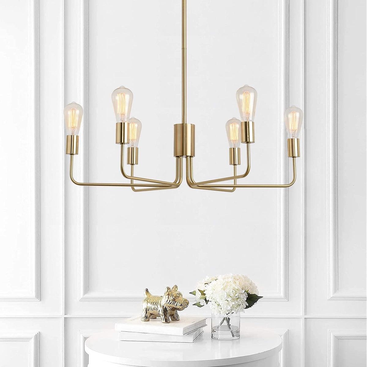 Black 8-Light Candle Chandelier Ceiling Light Fixture F257