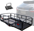 60" x 24" x 14.4" Folding Hitch Mount Cargo Carrier E62912