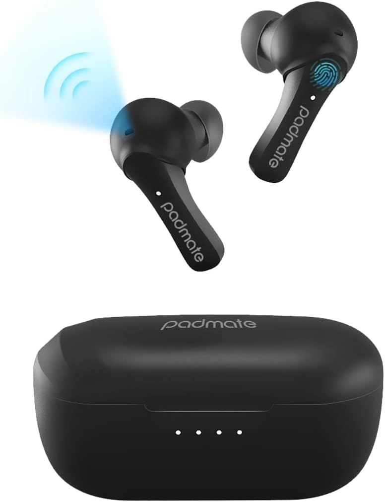 Black Wireless Bluetooth Earbuds with Charging Case A4566