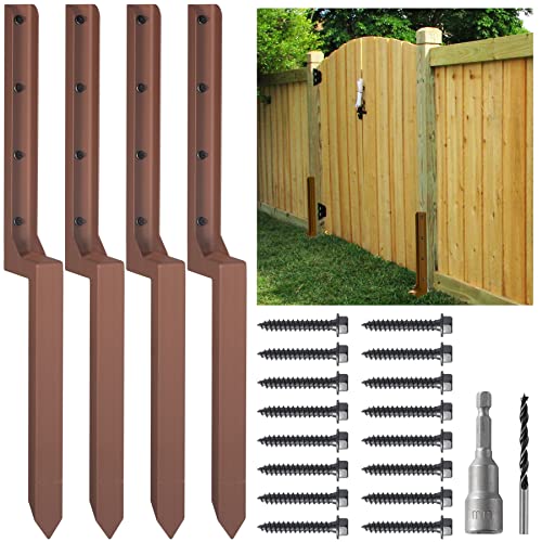2.8 FT Fence Post Repair Kit Brown A2944