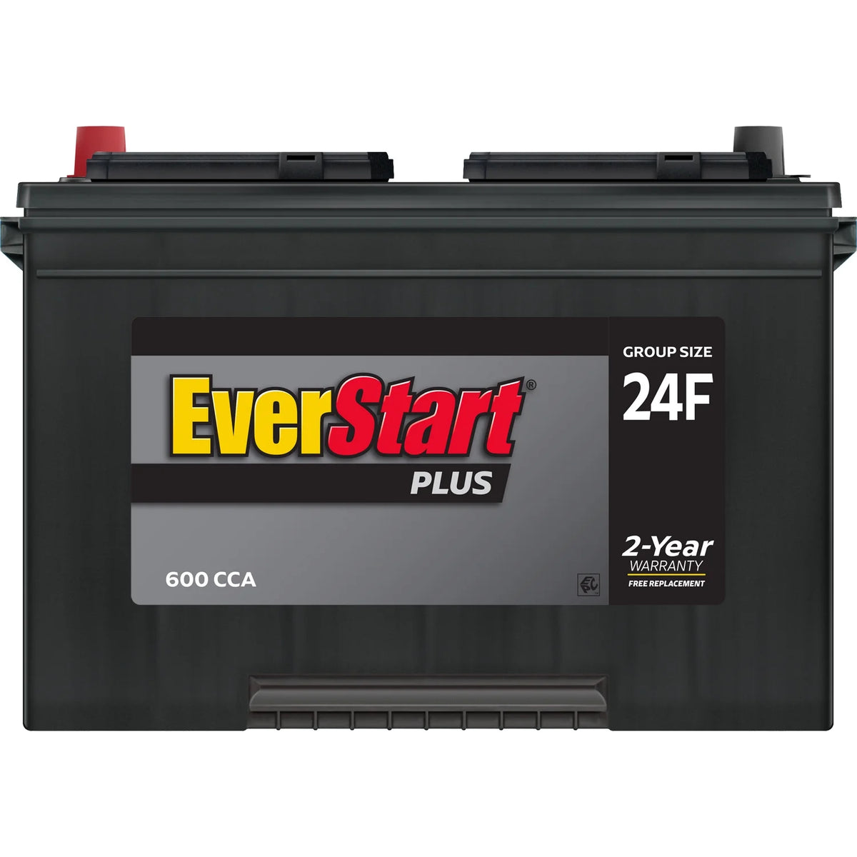 Lead Acid Automotive Battery, Group Size 24F 12 Volt, 600 CCA L2551