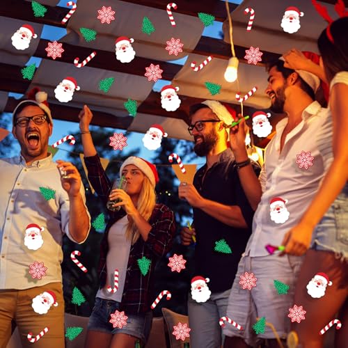Christmas Confetti Glitter Tree Decorations Santa Claus Snowflakes Candy Canes Sprinkles N759