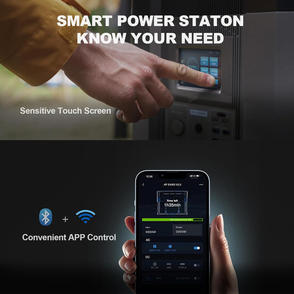 3456Wh LiFePO4 Portable Power Station with 3600W AC Output V732705
