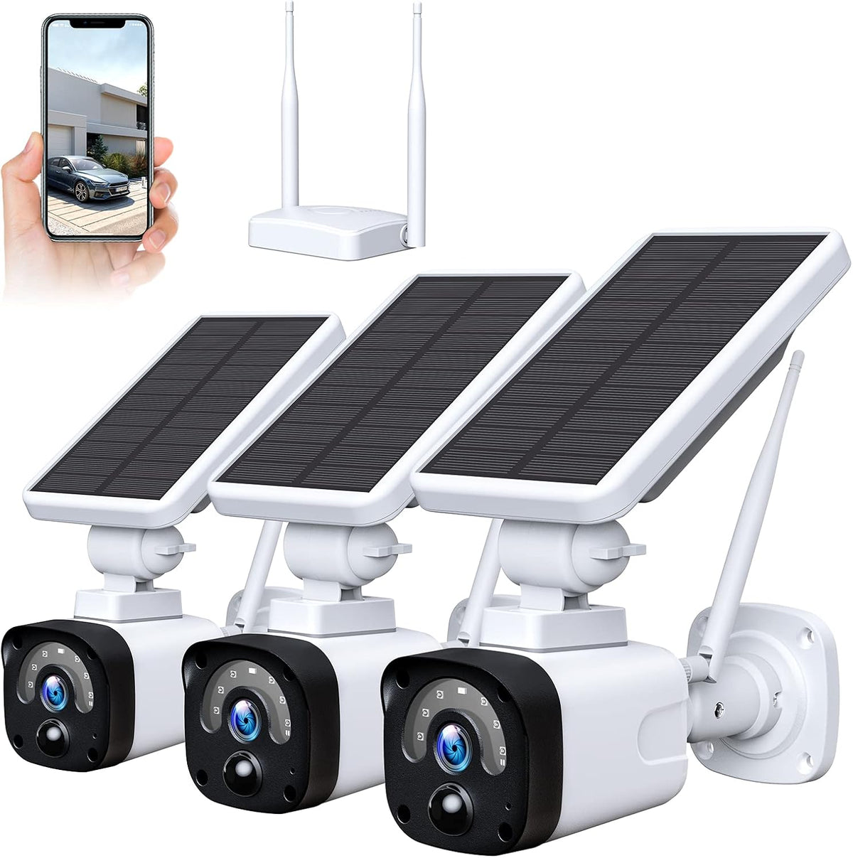 1080P Solar Wireless Security Camera System with Base Station W5129