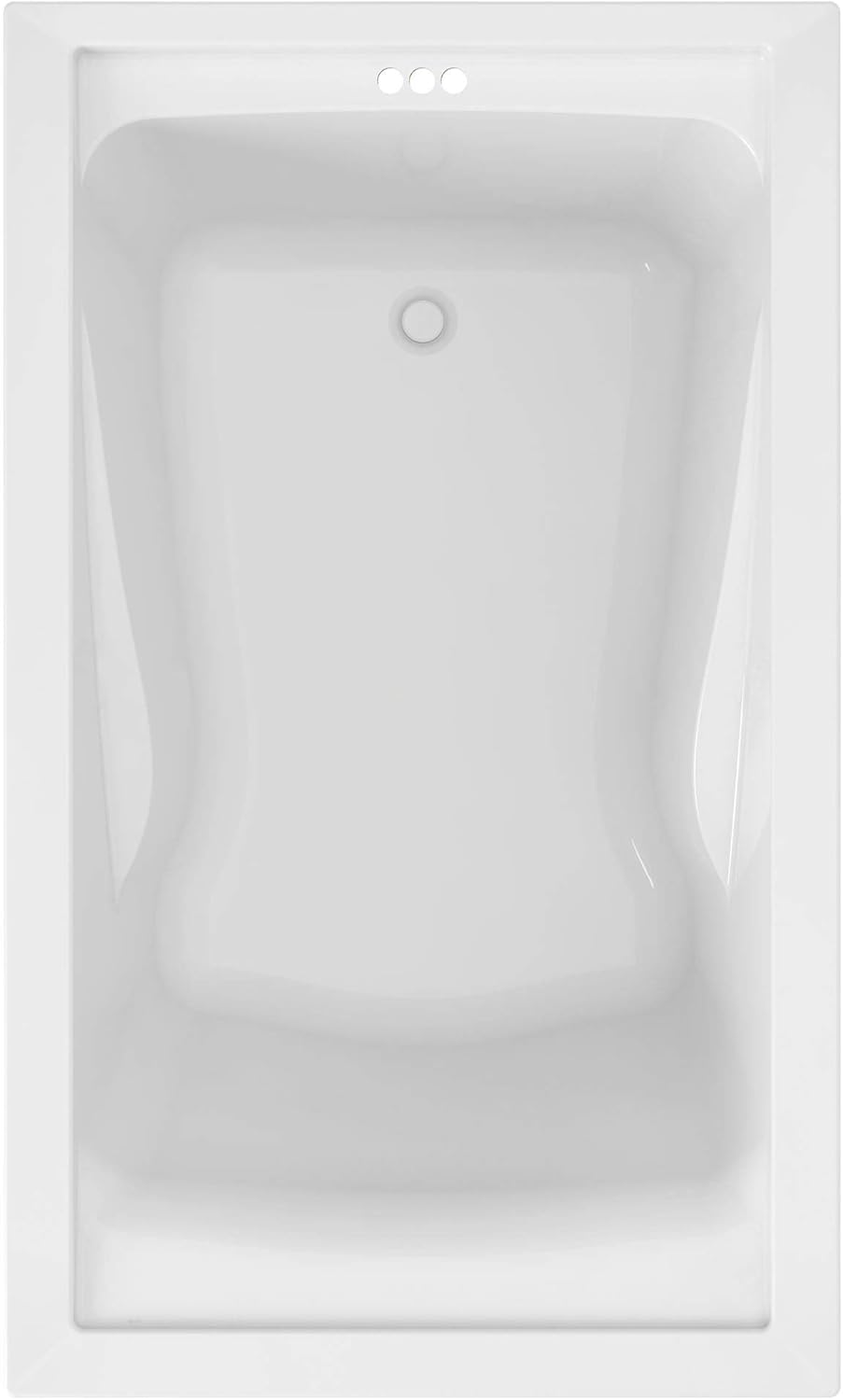 White Deep Soaking Tub with Reversible Drain Q2157