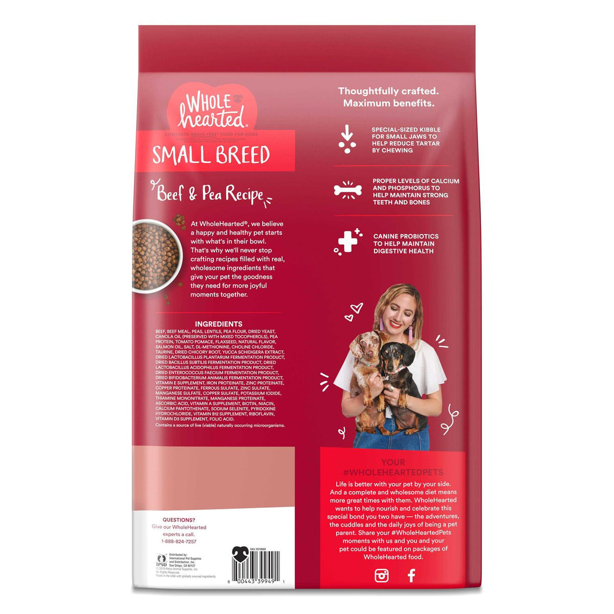 Grain Free Beef & Pea Recipe Small Breed Adult Dry Dog Food C9111