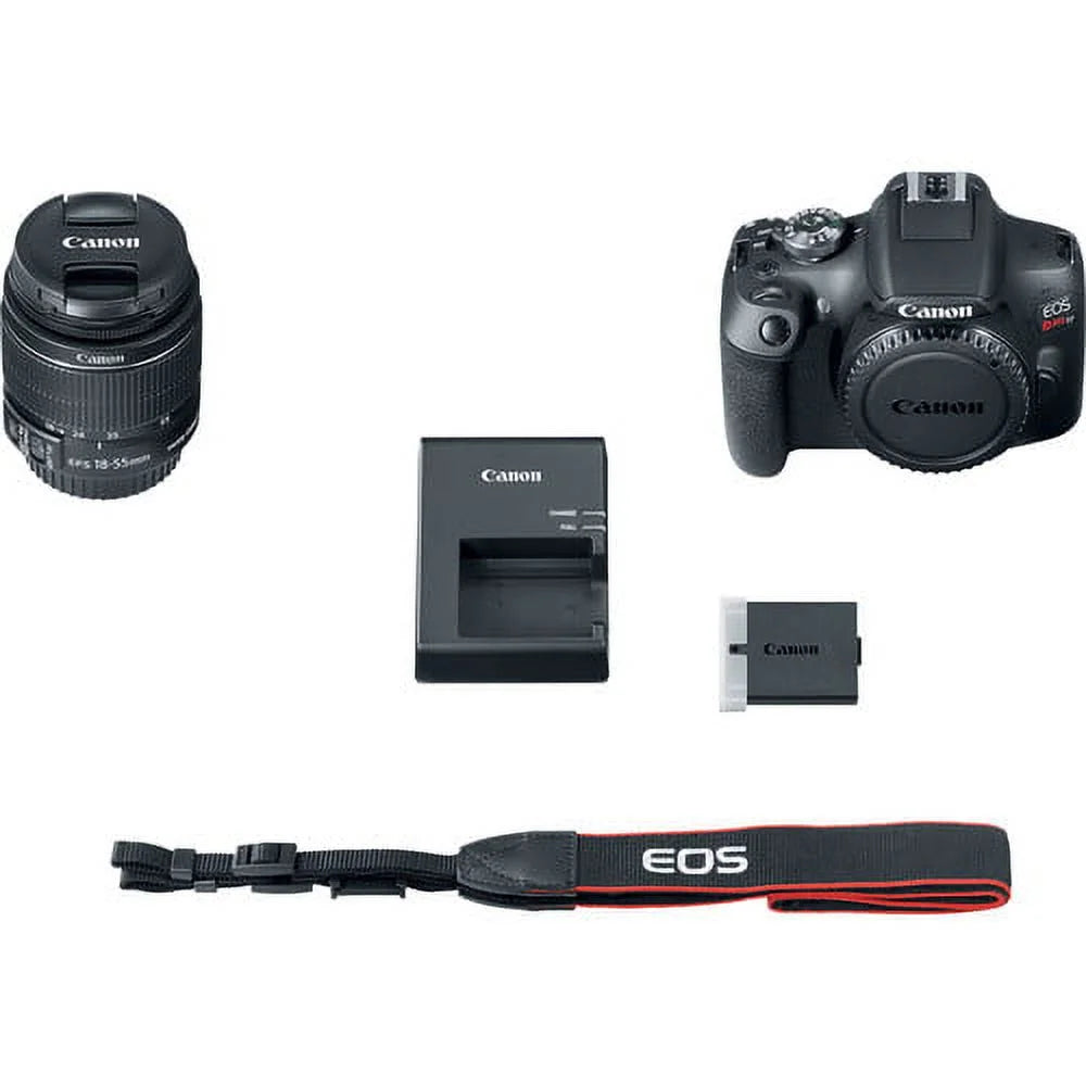 Digital SLR Camera with 24.1MP APS-C CMOS Sensor and 18-55mm f/3.5-5.6 IS II Lens (Black) + 75-300mm f/4-5.6 III Lens Z2322