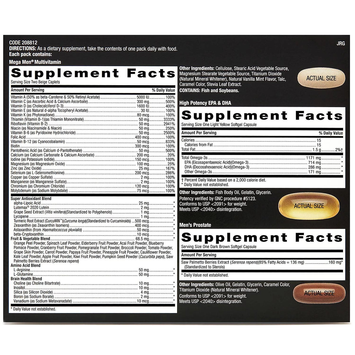 Mega Men Performance & Vitality Vitapak C703658