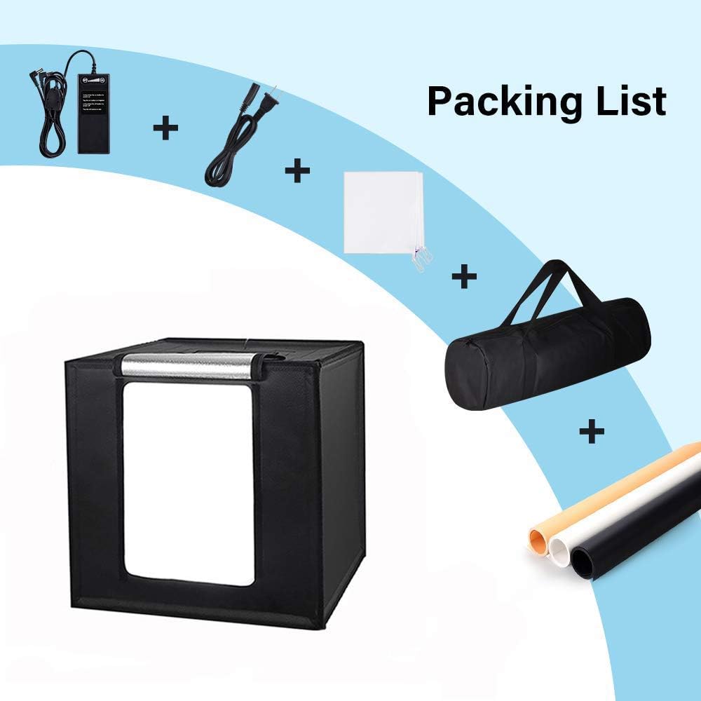 Portable Foldable 32 x 32 Inch Photo Studio Light Box with 3 Color Backdrops J6642
