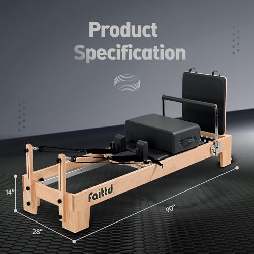 Pilates Reformer Machine with Reformer Box and Padded Jump Board A6857