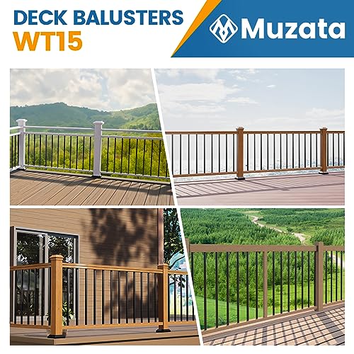 50 Pack 26" Aluminum Deck Balusters Round Black 3/4" Diameter Hollow H326595