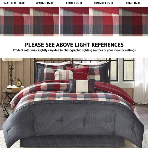 Red King 7 Piece Down Alternative Comforter Set Q4671
